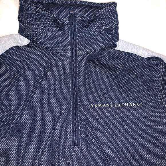 Armani Exchange Quarter Zip Sweatshirt - Picture 5 of 6